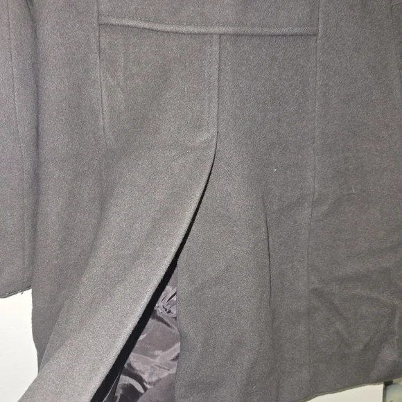 Tahari Dark Gray Trench Coat - Picture 16 of 16